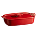 Emile Henry The Right Dish + Lid Set in Burgundy — overhead view