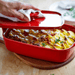 Emile Henry The Right Dish + Lid Set — lifestyle shot, covered baker on table