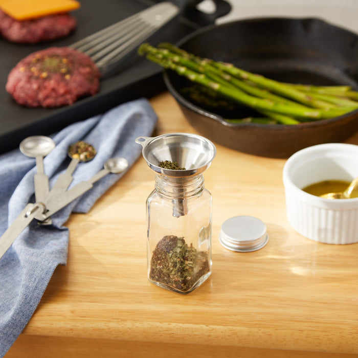 RSVP Endurance Spice Funnel filling a spice jar