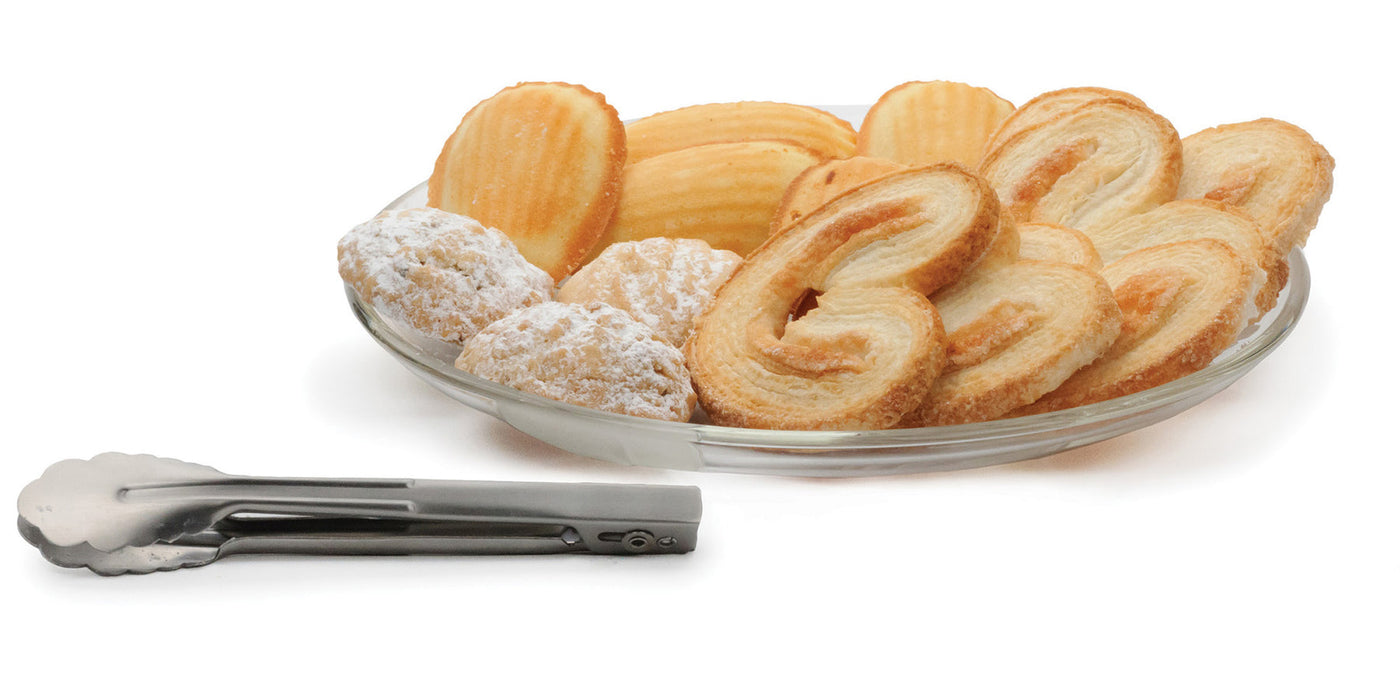 RSVP Mini Locking Tongs on the table