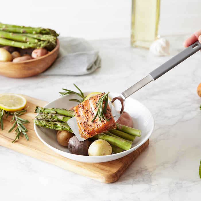 RSVP Endurance Flexible Spatula, Mini, in use