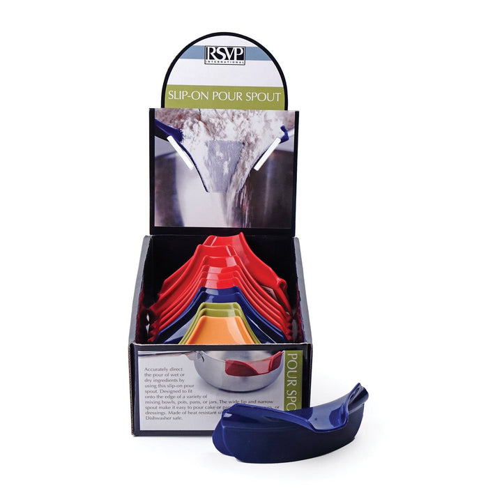 Pour Spout in use on pitcher