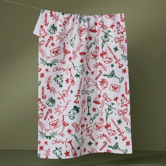 Holiday Doodles Tea Towel