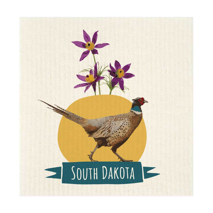 South Dakota State Bird Swedish Dishcloth