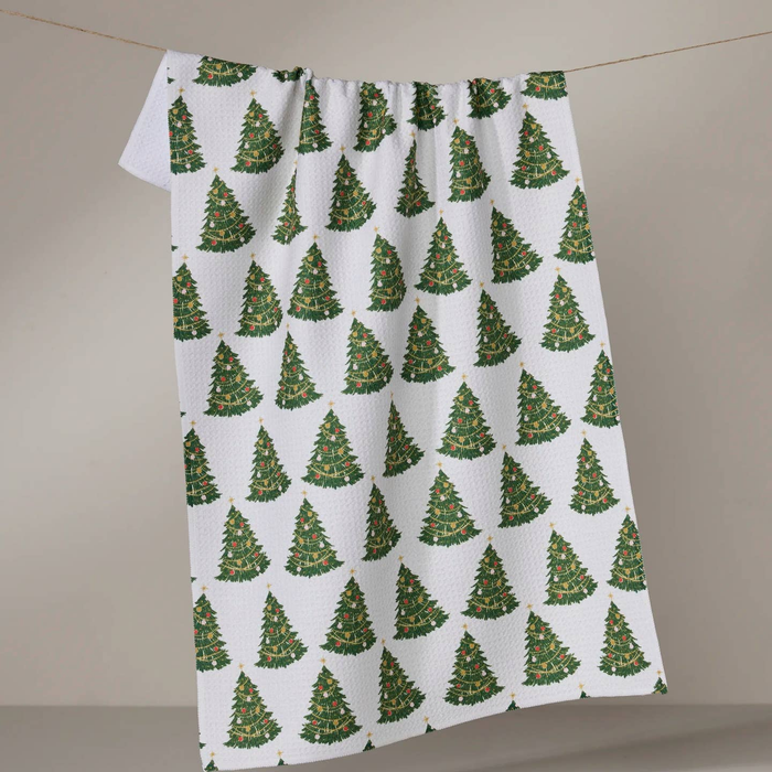Holiday Decked Out Geometry Tea Towel