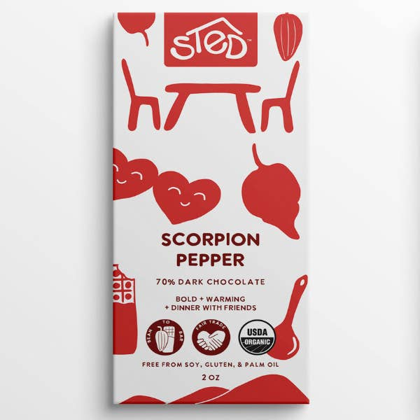 Scorpion Pepper Dark Chocolate Bar