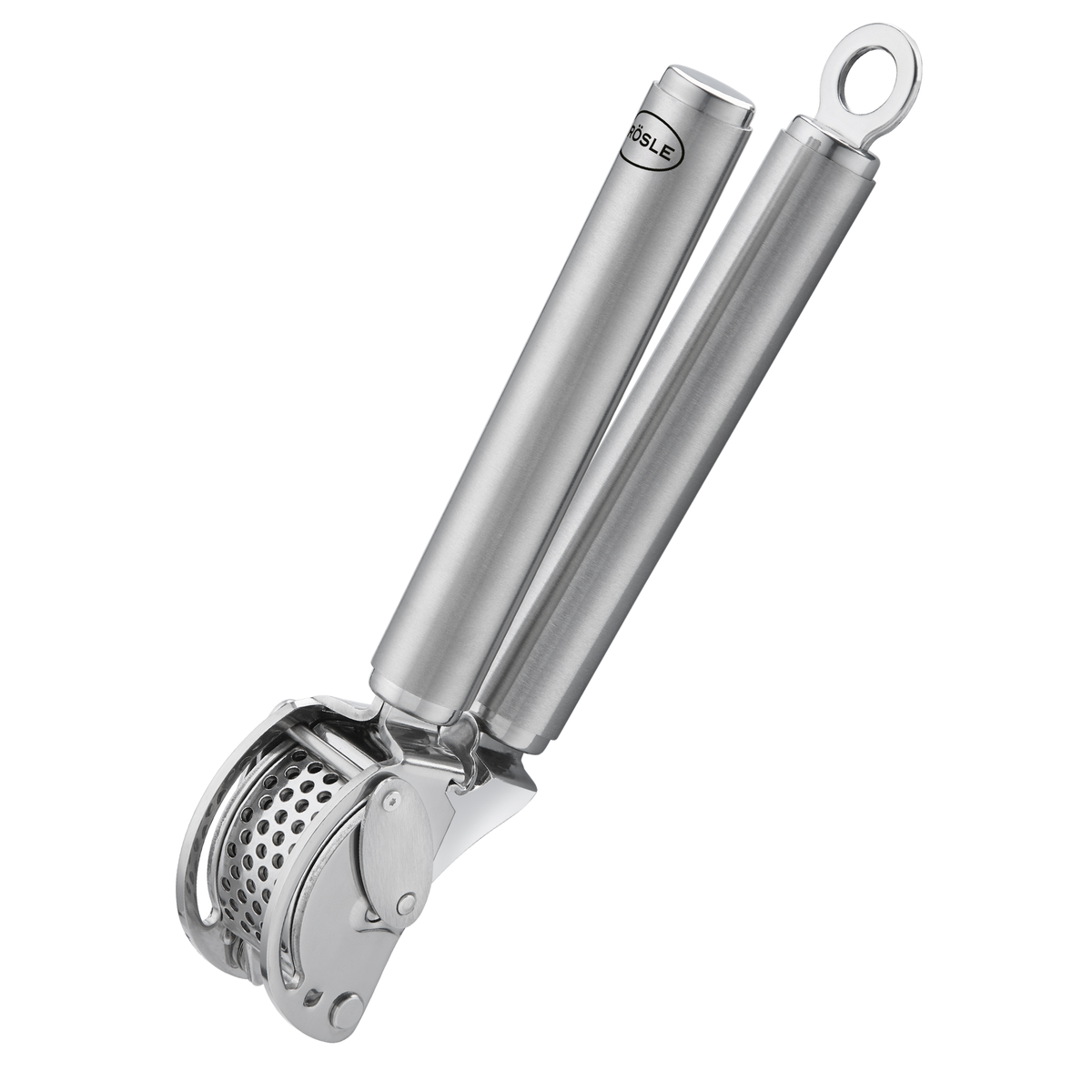 Stainless Garlic Press w/ Scraper — berry + basil