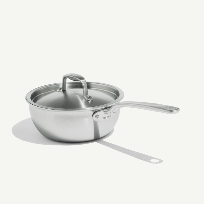 Made In Stainless Clad Saucier 2QT