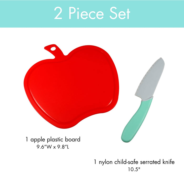 Apple Cutting Board & Knife Set