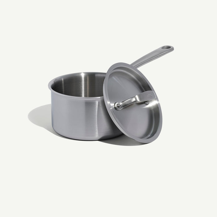 Made In Stainless Clad Saucepan 2QT side view