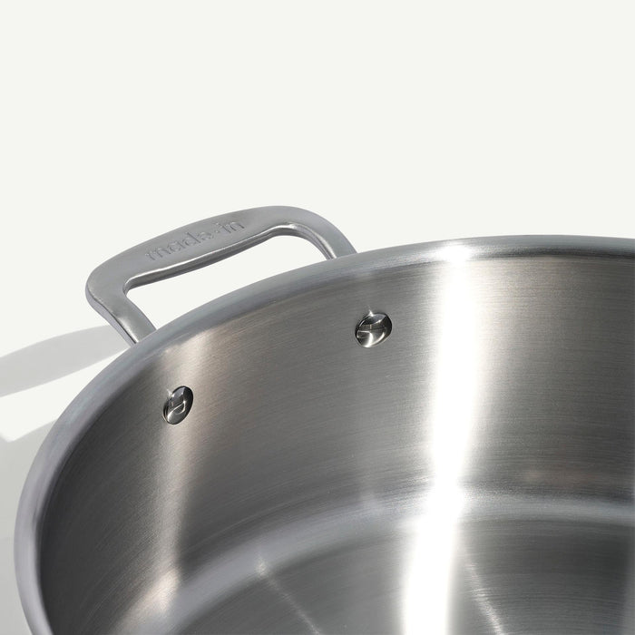 Made In Stainless Clad 10 Qt Rondeau side view