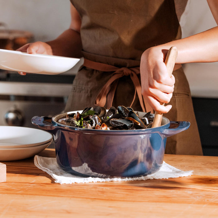 Made In Enameled Cast Iron Dutch Oven braising