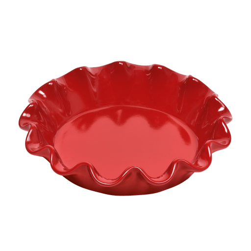 Ruffled Deep Pie Dish Burgundy - hero