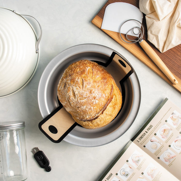 Sourdough cinnamon rolls baked in the sourdough pan
