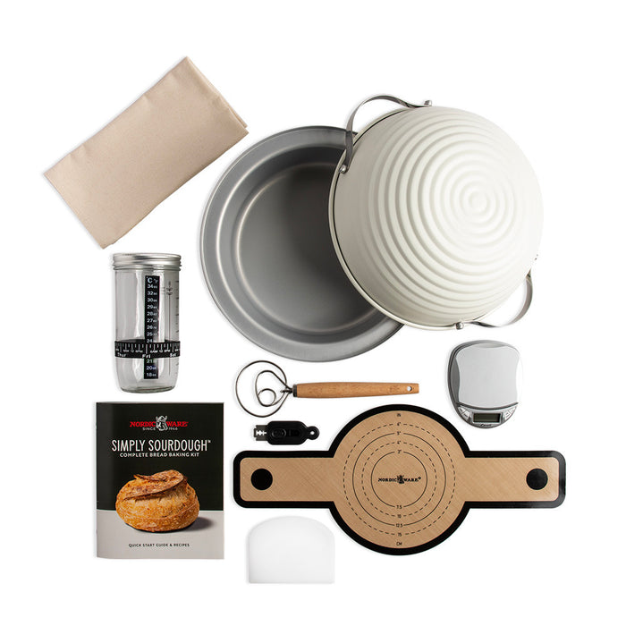 Deluxe sourdough kit with all pieces laid out