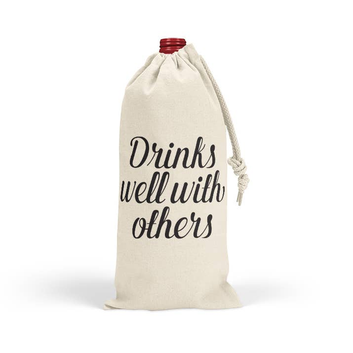 Drinks Well with Others Wine Bag