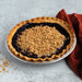 Blueberry pie in the aluminum 9 inch pie pan