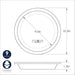 Naturals 9 inch pie pan with dimensions