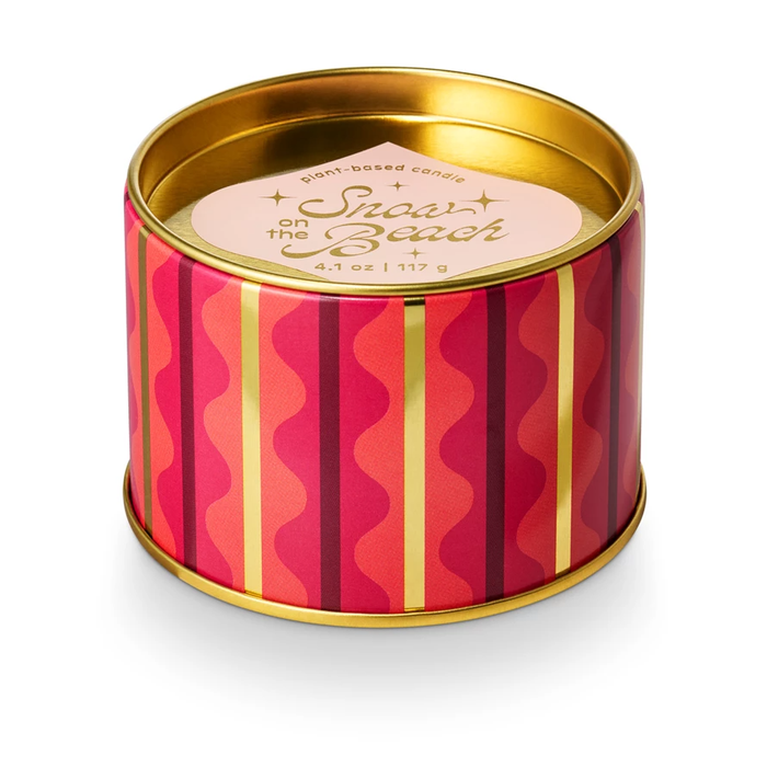 Snow on the Beach Hotel Tin Candle