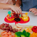 Apple Cutting Board & Knife Set detail