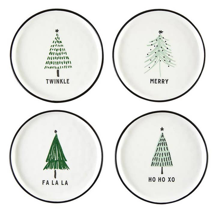 Green Holiday Appetizer Plates