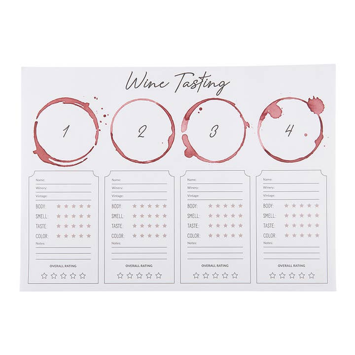 Wine Tasting Placemat 24/pk