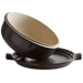 Emile Henry Bread Cloche in Charcoal — detail of handle and glaze