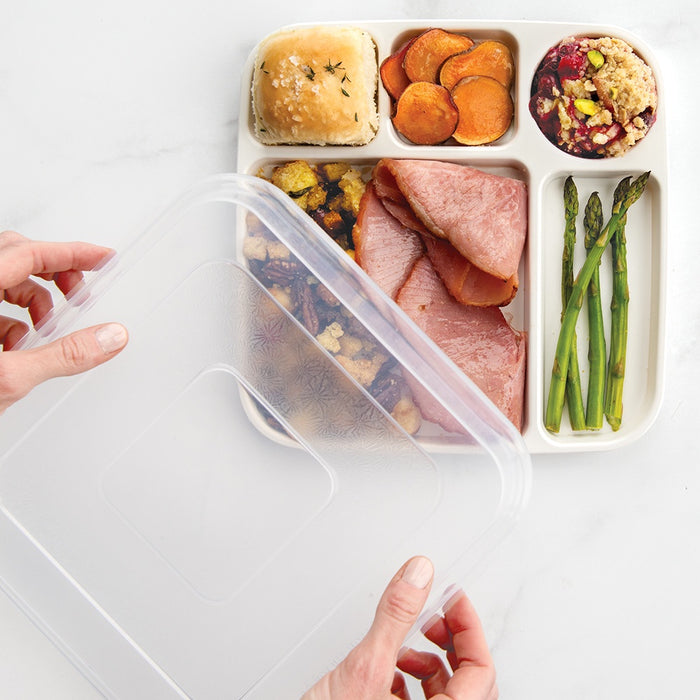 Divided Dinner Tray with Lid