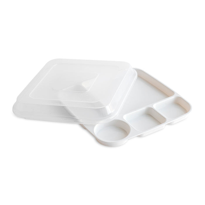 Divided Dinner Tray with Lid