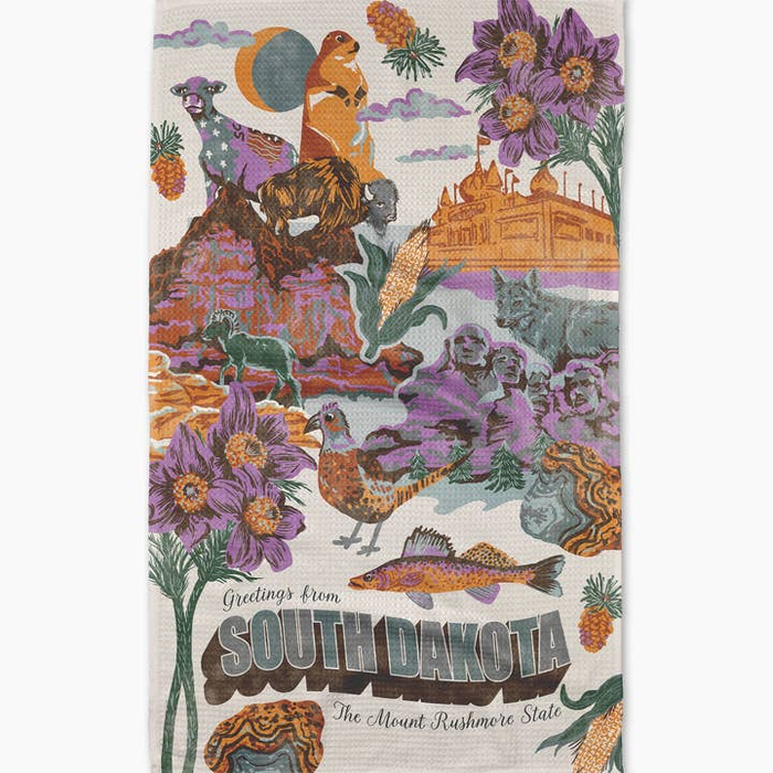 Greetings from South Dakota Tea Towel