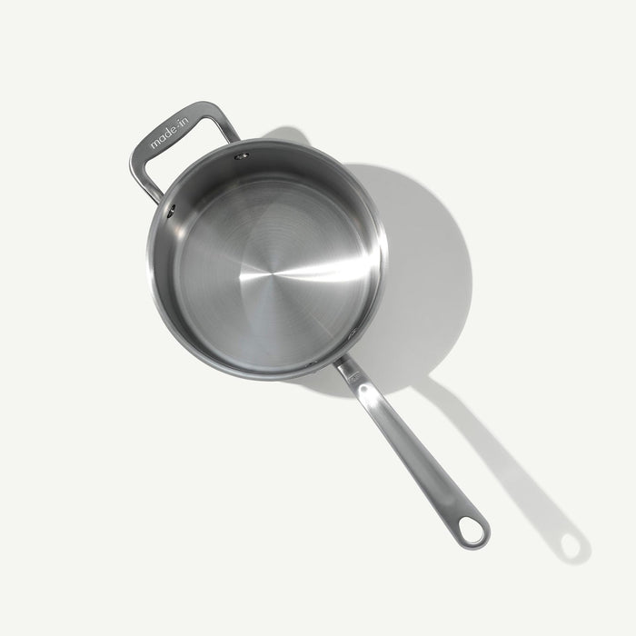 Made In Stainless Clad Saucepan 4QT side view