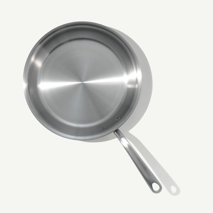 Made In Stainless Clad Frying Pan 12 inch angle