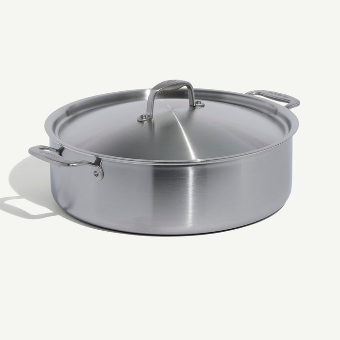 Made In Stainless Clad 10 Qt Rondeau angle