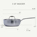 Made In Stainless Clad Saucier 3QT detail