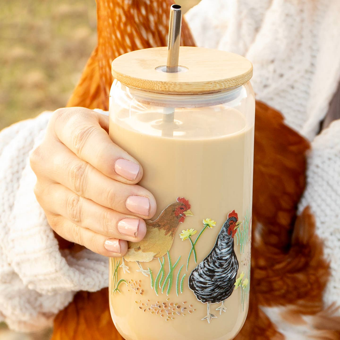 Chickens Glass Can