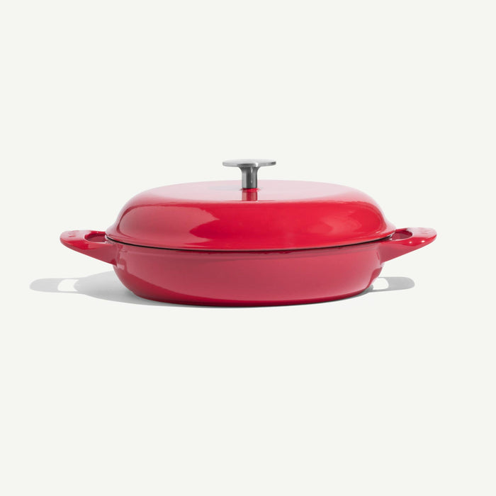 Made In Enameled Cast Iron 3.5 Qt Braiser in Made In Red