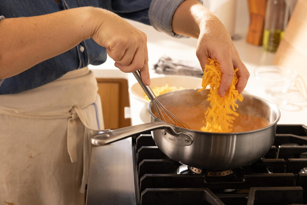 Made In Stainless Clad Saucier 3QT lifestyle