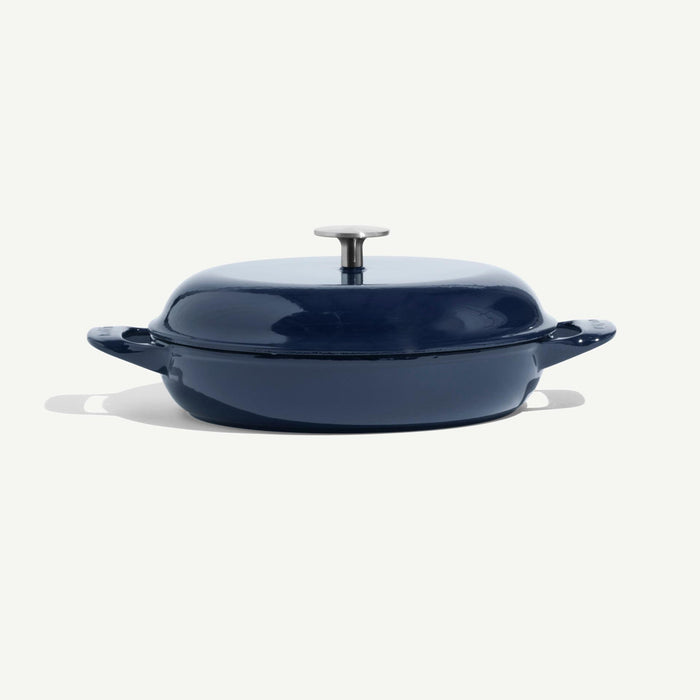 Made In Enameled Cast Iron 3.5 Qt Braiser in Harbour Blue