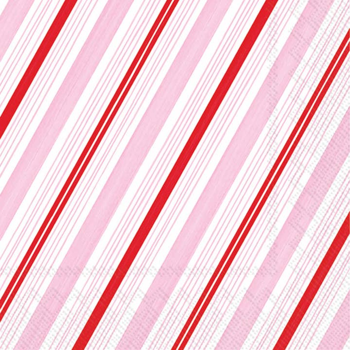 Peppermint Stripes Christmas Cocktail Napkins