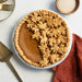 Pumpkin pie with pastry leaves in the Naturals 9 inch pie pan