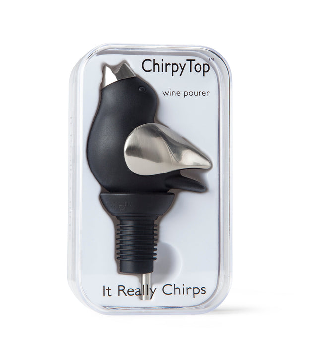 ChirpyTop Wine Pourer in its case