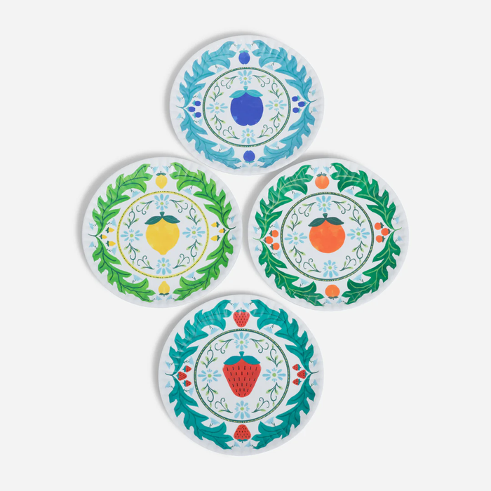 Fruit "paper" Melamine Plate 9"