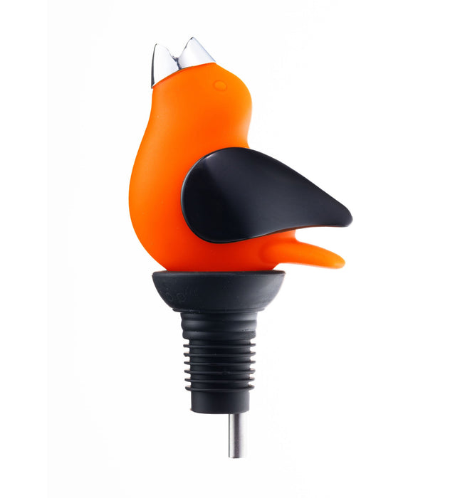 ChirpyTop Wine Pourer in Orange/Black