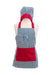 Child wearing striped apron and chef hat