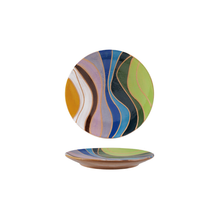 Stoneware 6" Plate w/ Wax Relief