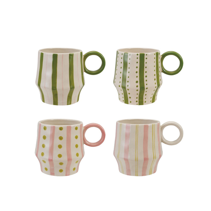 Striped Stoneware Mug