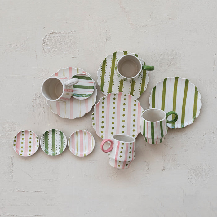 Scallop Striped Dish