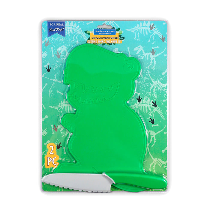 Dinosaur Cutting Board & Knife Set packaging