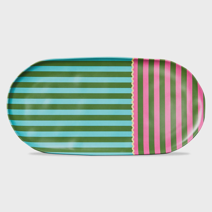 Cabana Stripe Melamine Platter
