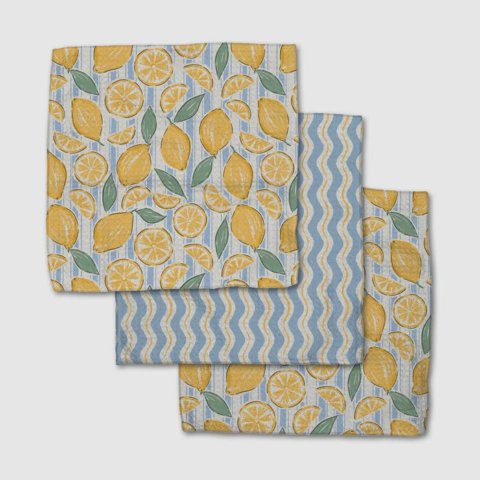 Lemon Waves Dishcloth Set